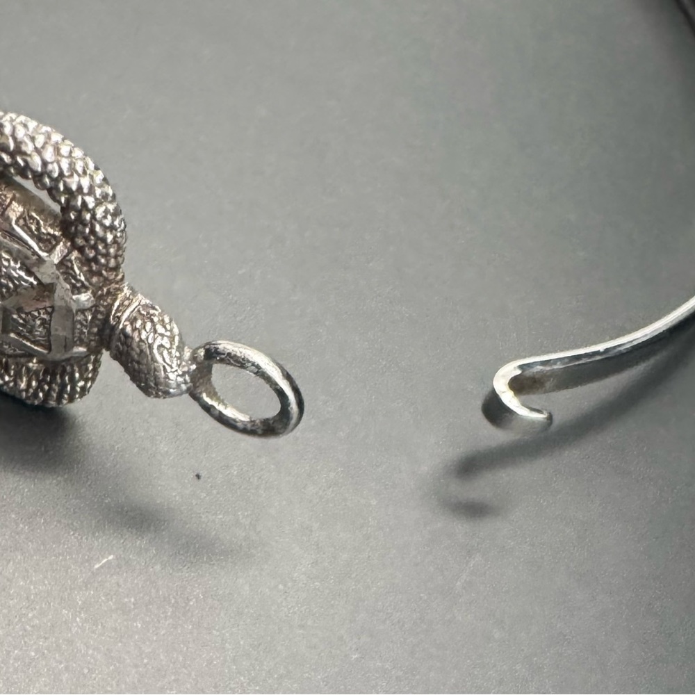 Silver Turtle Bangle Bracelet - image 3